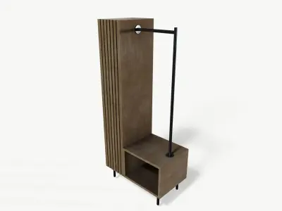 cloth rail Low-poly 3D model