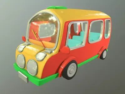 Asset - Cartoons - Bus - 3D Model 3D model