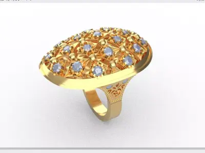 Unique Ring made with the Rhinoceros with a love for women 3D print model