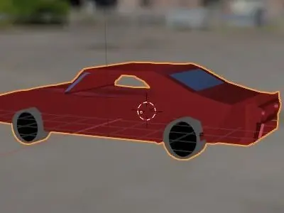 car 3d model blender Low-poly 3D model