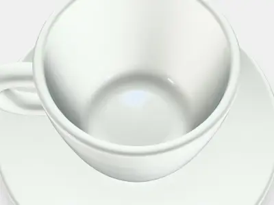 FARGKLAR Cup with saucer 1 Low-poly 3D model