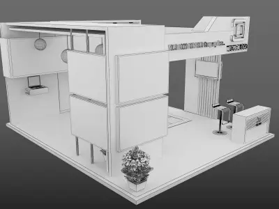 Booth Exhibition Stand a533a 3D model