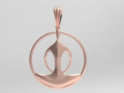 Yoga pendant 3D print model