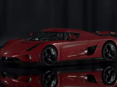 Koenigsegg Regera - photorealistic Low-poly 3D model