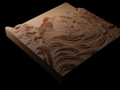 Lion CNC 3d Print High Relief Sand Casting 3D print model