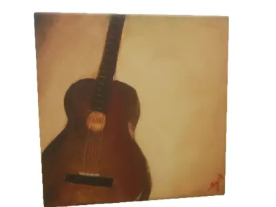 Canvas - Guitar Low-poly 3D model