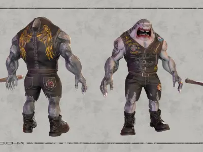 SharkBiker unreal engine unity Low-poly 3D model