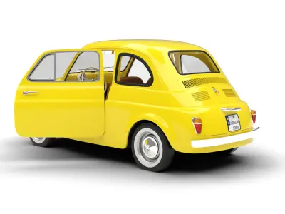 Fiat 500 1959 HQ 3d model  3D model