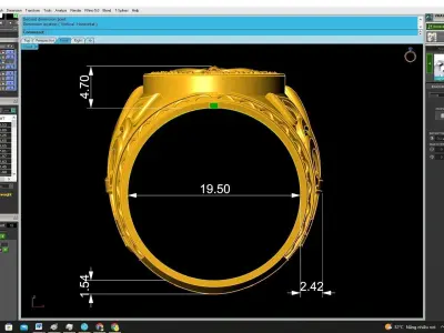 A4682 Luxury Korean Diamond Art Men Ring 3D Model 3D print model