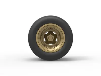 Wheel from Asphalt Modified stock car Version 4 Scale 1 to 25 3D print model