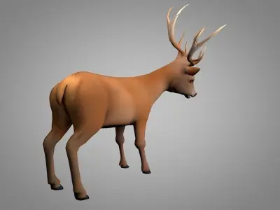 Deer or Doe Low-poly 3D model