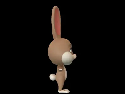 Asset - Cartoons - Animal - Rabbit - Rig 3D model