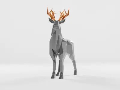 Geometric Reindeer 3D model