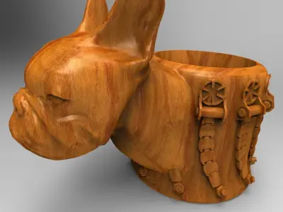 Bulldog penholder 3D print model