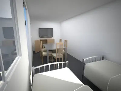 Habitable Container 3D model Free low-poly 3D model