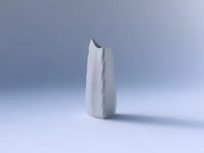 Vase curved tipping triangle 2 with uniform polygons 3D print model