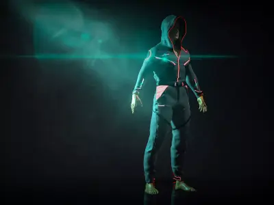 outfit- scifi Low-poly 3D model
