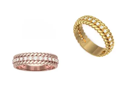 Rope Ring 3D print model