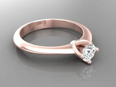 Ring M69  female ring with gems 3D print model