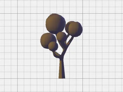 simple poly Tree Low-poly 3D model