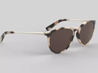Pilot Eyewear Glasses Low-poly 3D model