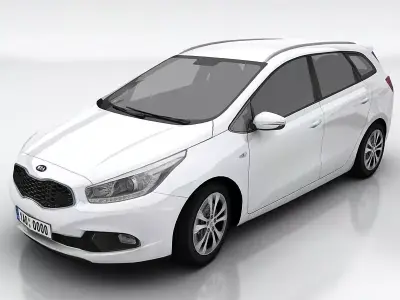 Kia Ceed SW Low-poly 3D model