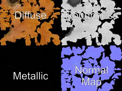 Realistic Coral Reef Model Pack Low-poly 3D model