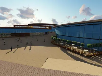 MALL PROJECT AUTOCAD DWG Low-poly 3D model