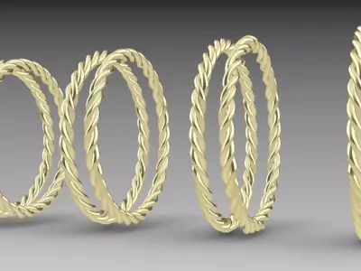 Rope ring model part 3D print model