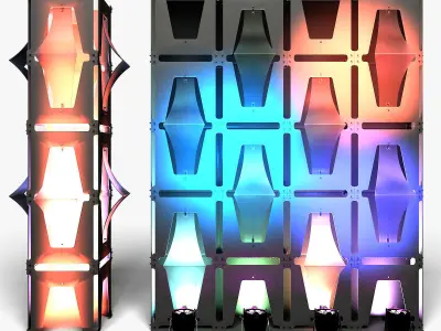 Stage Decor 31 Modular Wall Column 3D model