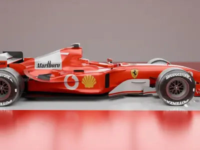 Ferrari F2004 F1 car 3D model