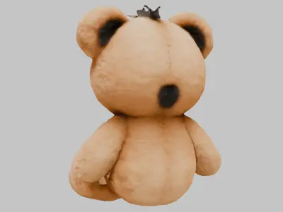 Teddy Bear Plush Toy Low-poly 3D model purchase