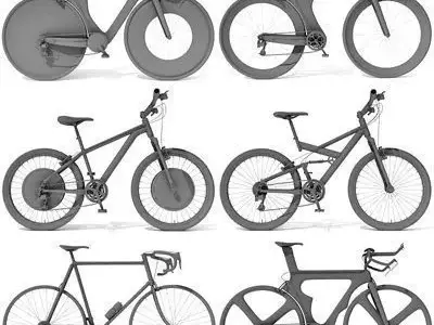 Set 6 of Detailed Bikes 3D model