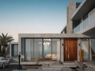 Modern Luxury Villa Concrete villa modern mansion Low-poly 3D model