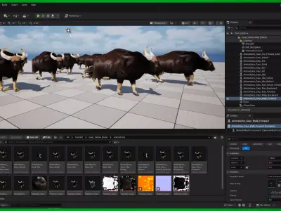 Gaur Indian Bison Low-poly 3D model