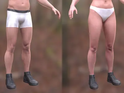 Sneakers 135 - All MH Bodies - UE5 Skeletons - Rigged Low-poly 3D model