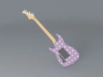 Sands Purple Dot Guitar Free 3D model