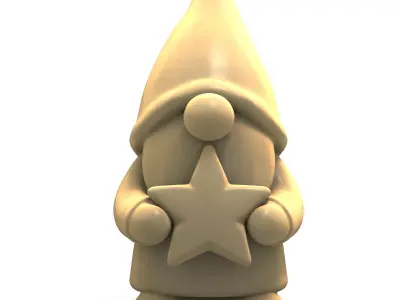 Star Gnome Holiday Ornament 3D print model