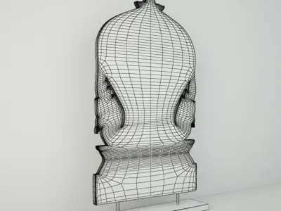 19th Century Thai Wood Carving 3D model