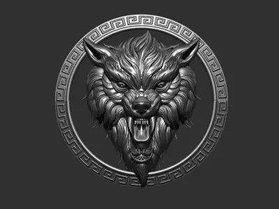 wolf head 3D print model buy