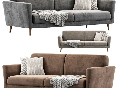 Oliver Sofa By Westelm 3D model