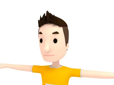 CartoonMan005 SoccerPlayer 3D model