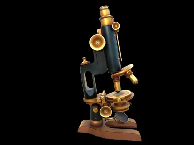 Microscope - PBR - Textured Low-poly 3D model