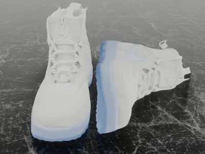 NIKE AIR FORCE ONE HIGH GORETEX 3D SHOES Low-poly 3D model