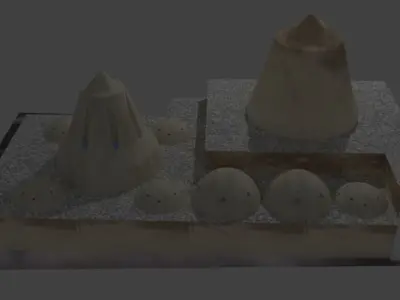 hamam building Low-poly 3D model