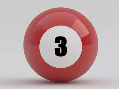 Pool Snooker Ball 3 3D model