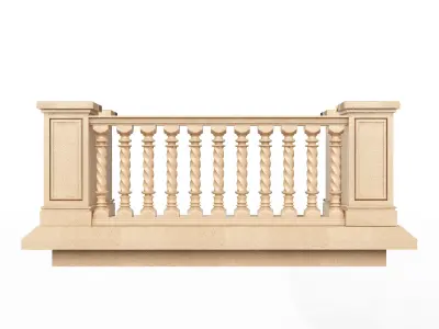 Balcony 01 Low-poly 3D model