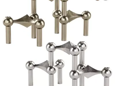 Modular Candlesticks by Caesar Stoffi and Fritz Nagel  3D model