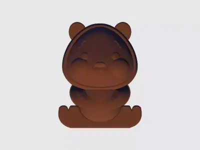 Cute baby Panda bear 3D model