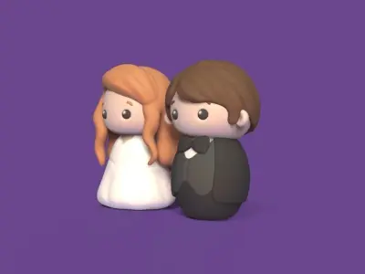 Wedding Cake Topper 3D print model